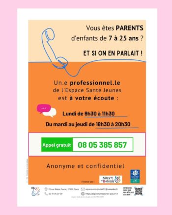 L’Espace santé jeunes 37 relance son numéro vert de soutien à la parentalité 🧒