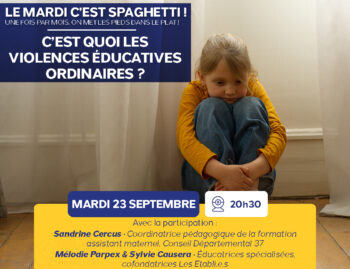 👨‍👩‍👧‍👦 MARDIS DE LA PARENTALITÉ | Rendez-vous le mardi 23 septembre pour une nouvelle émission des Mardis Spaghetti !